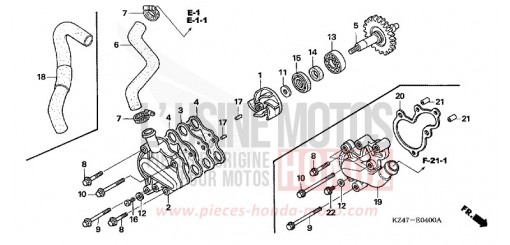 POMPE A EAU CR125R3 de 2003